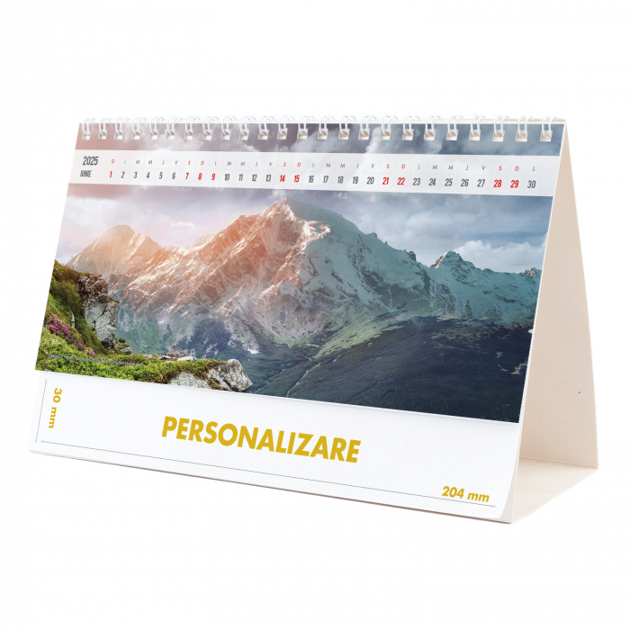 Calendar de birou Munti, 12 file, CD [12]