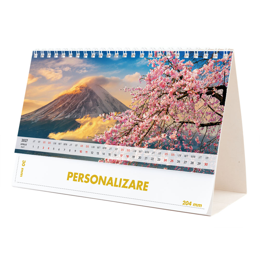 Calendar de birou Munti, 12 file, CD [8]