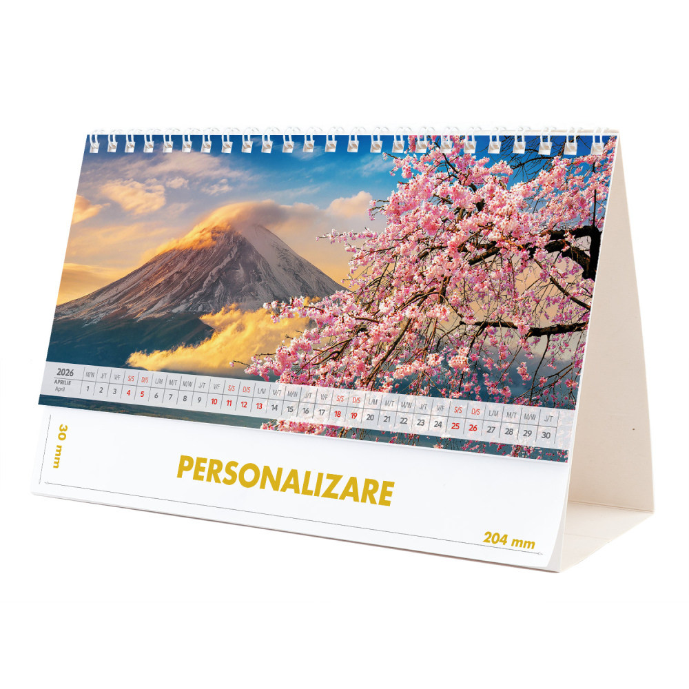 Calendar de birou Munti, 12 file, CD [9]