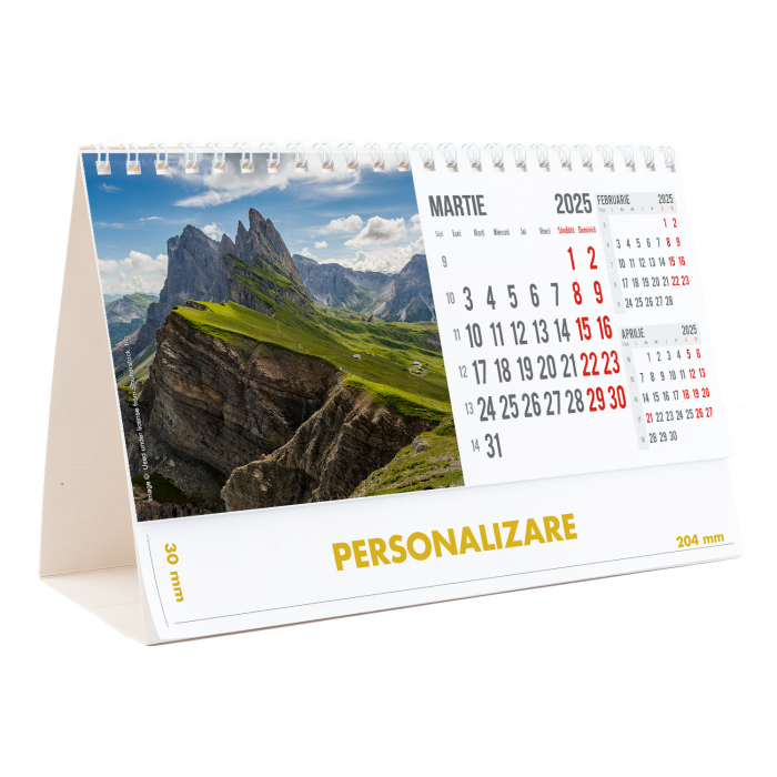 Calendar de birou Munti, 12 file, CD [7]