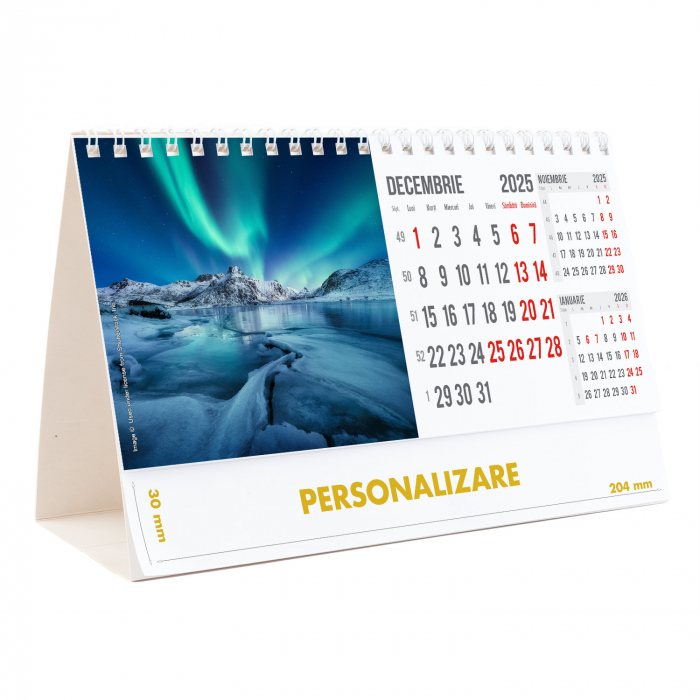 Calendar de birou Munti, 12 file, CD [25]