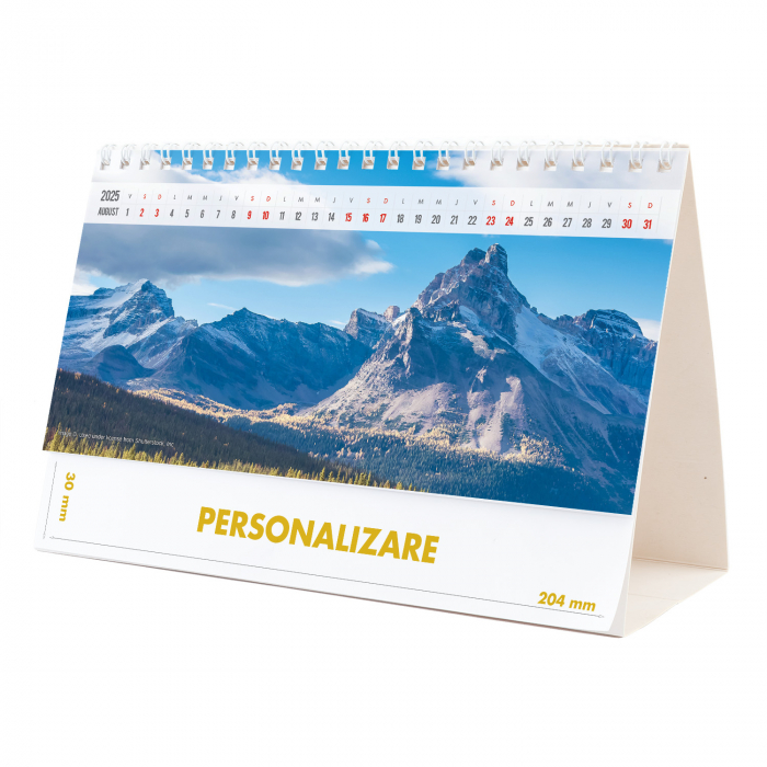 Calendar de birou Munti, 12 file, CD [16]
