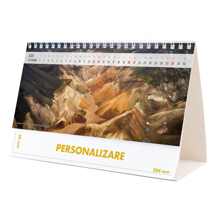 Calendar de birou Munti, 12 file, CD [18]