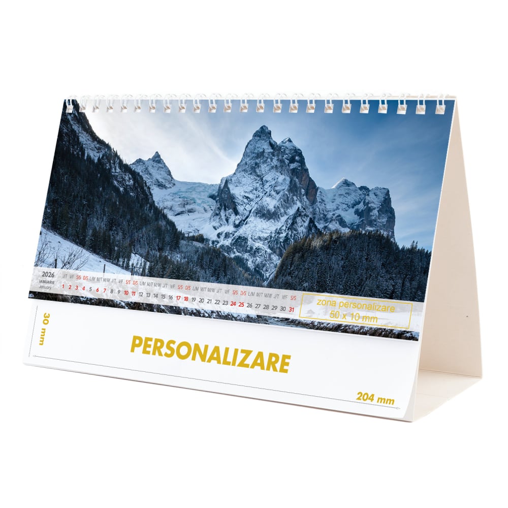 Calendar de birou Munti, 12 file, CD [3]