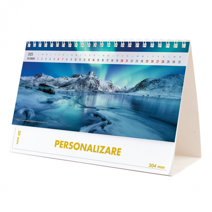 Calendar de birou Munti, 12 file, CD [24]