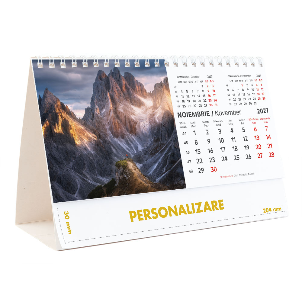 Calendar de birou Munti, 12 file, CD [23]