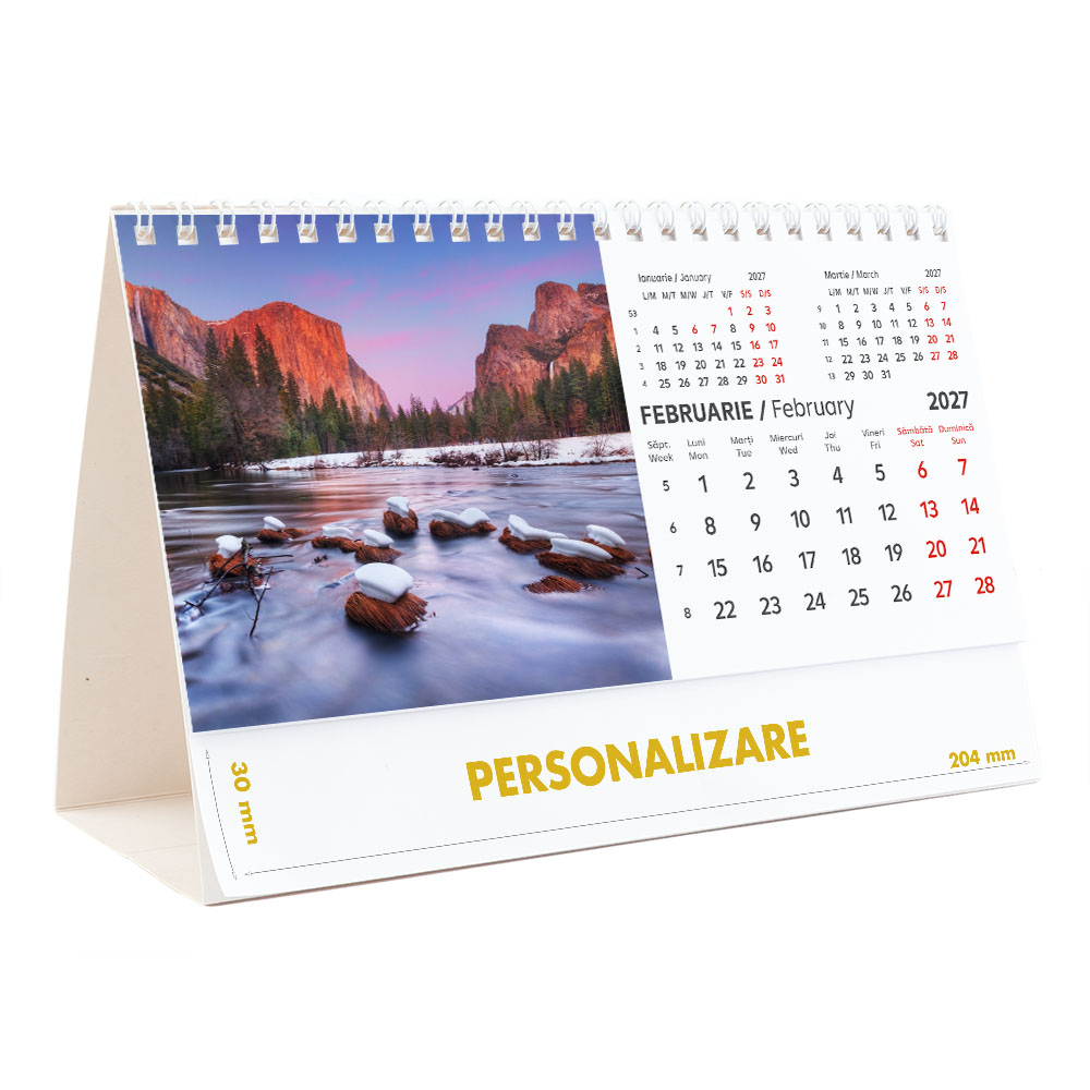Calendar de birou Munti, 12 file, CD [5]