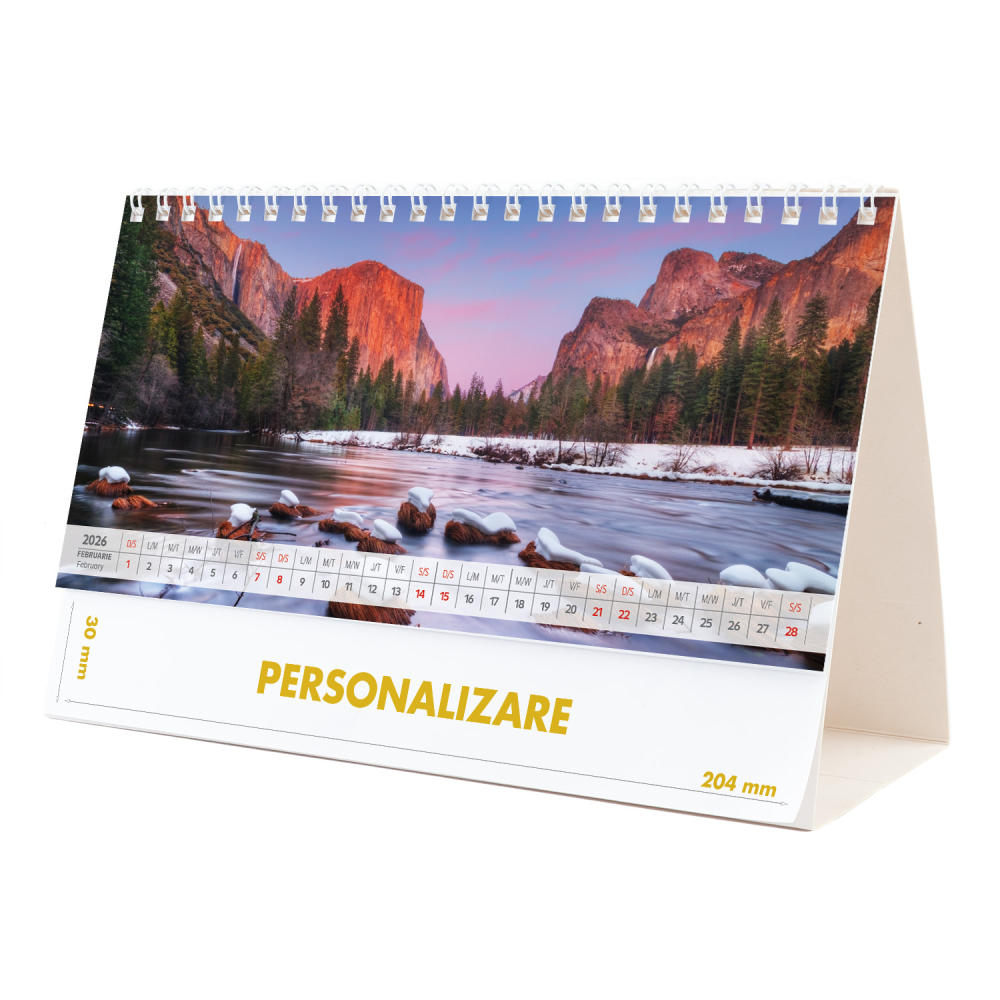 Calendar de birou Munti, 12 file, CD [5]