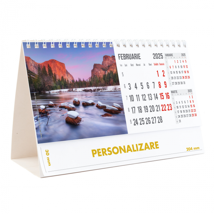 Calendar de birou Munti, 12 file, CD [5]