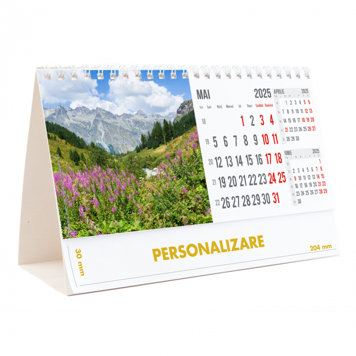 Calendar de birou Munti, 12 file, CD [11]