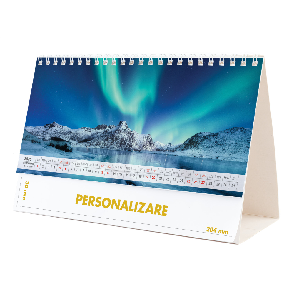 Calendar de birou Munti, 12 file, CD [25]