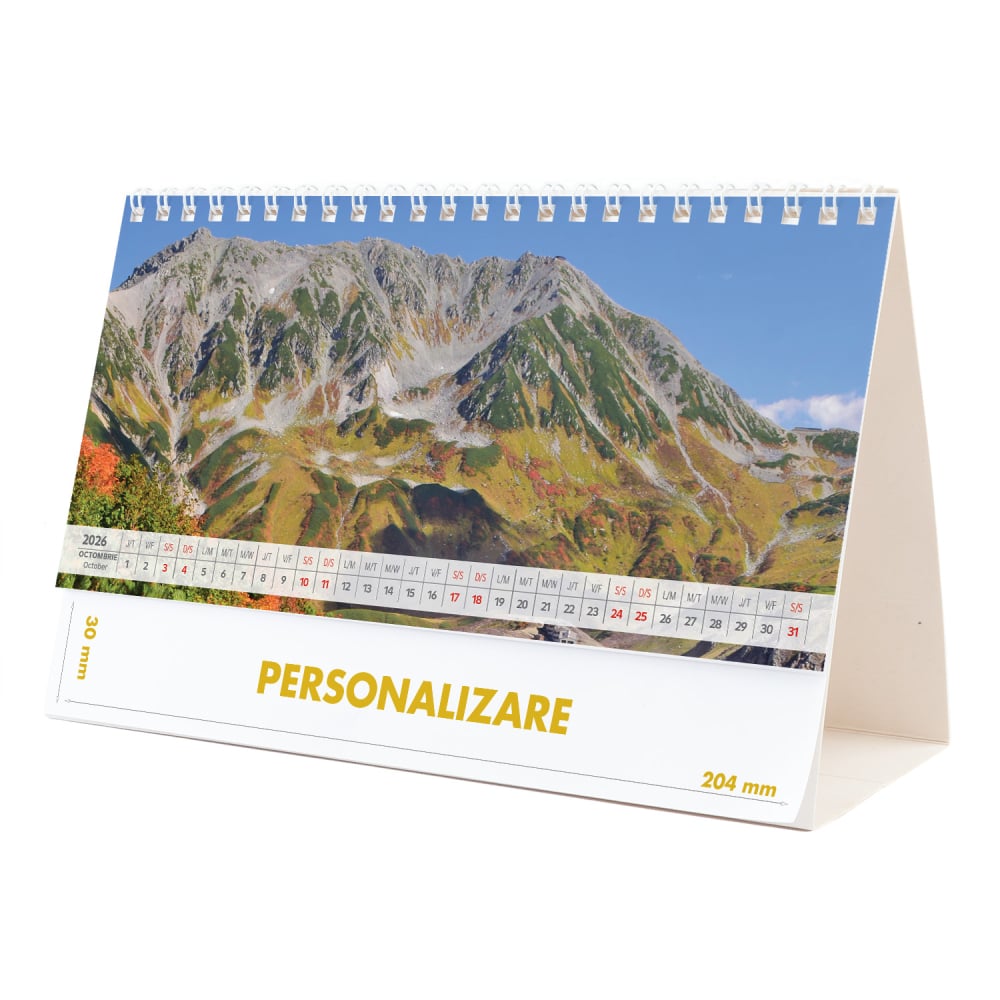 Calendar de birou Munti, 12 file, CD [21]