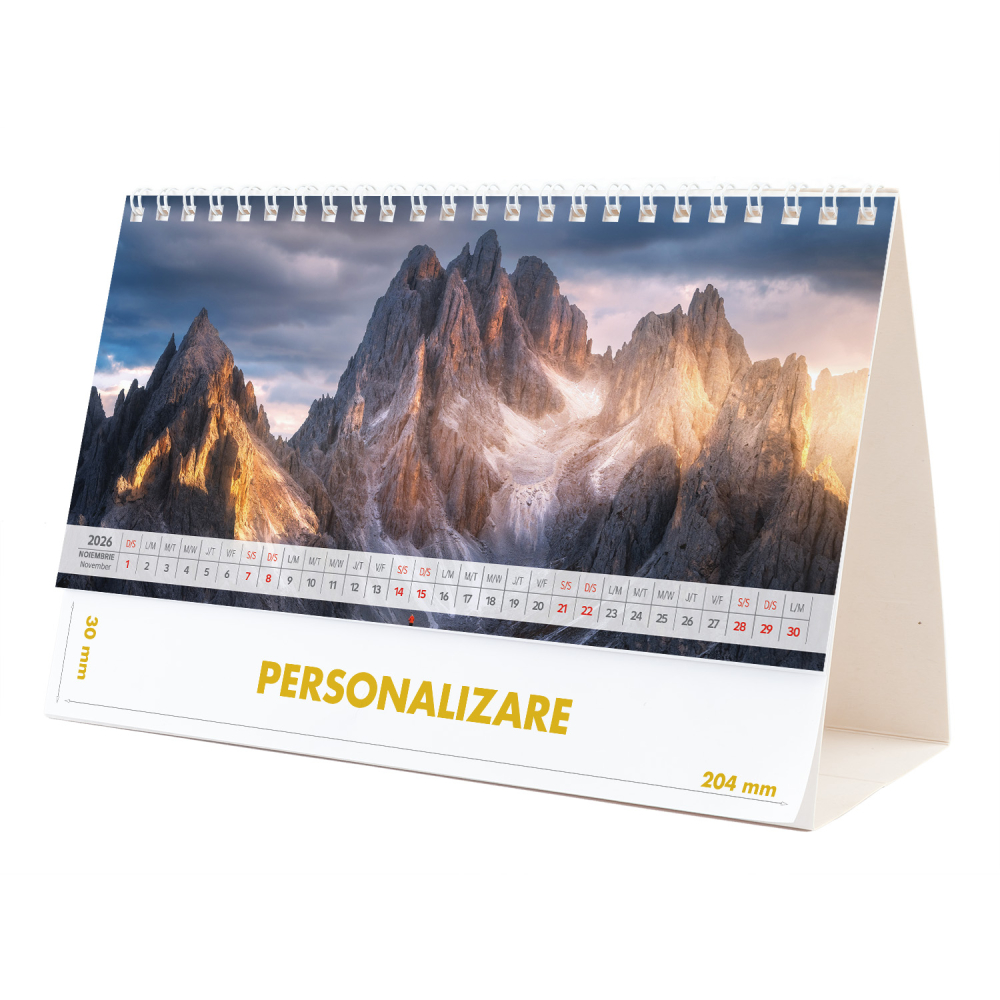 Calendar de birou Munti, 12 file, CD [23]