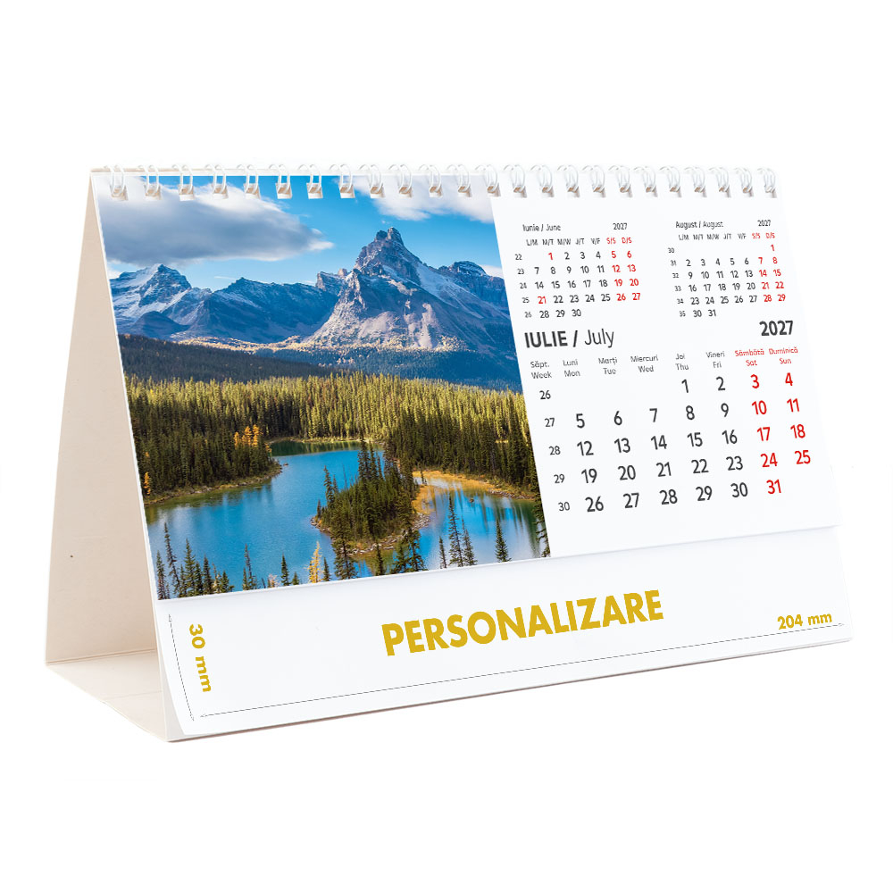 Calendar de birou Munti, 12 file, CD [15]