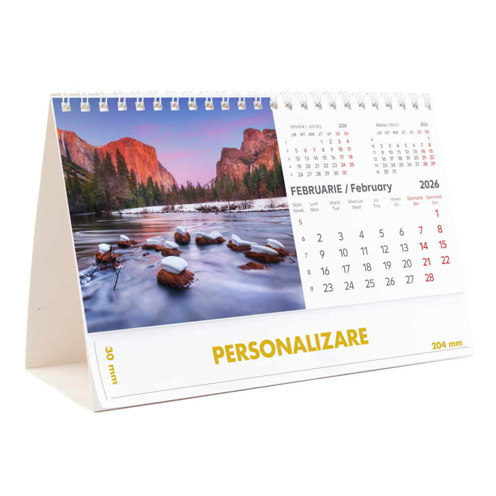 Calendar de birou Munti, 12 file, CD [6]