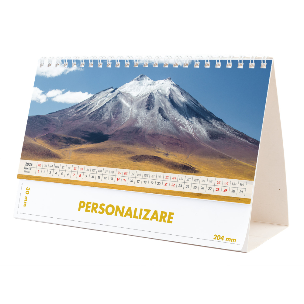 Calendar de birou Munti, 12 file, CD [7]