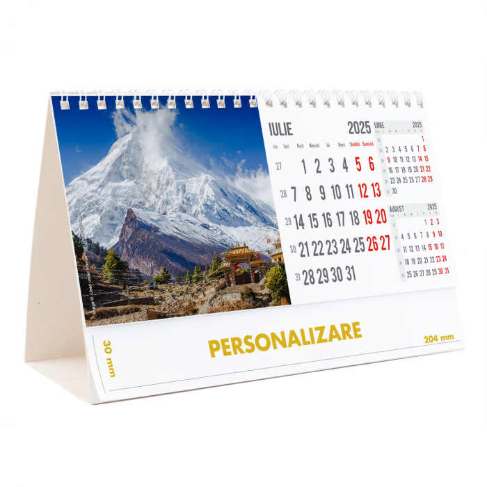 Calendar de birou Munti, 12 file, CD [15]