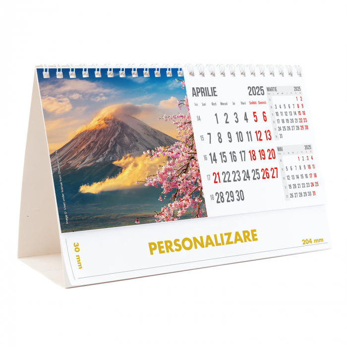 Calendar de birou Munti, 12 file, CD [9]