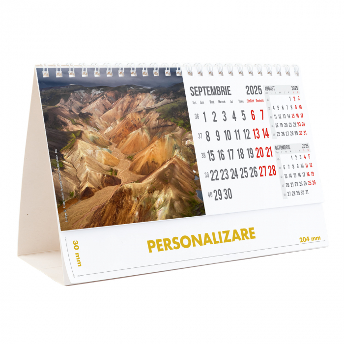 Calendar de birou Munti, 12 file, CD [19]