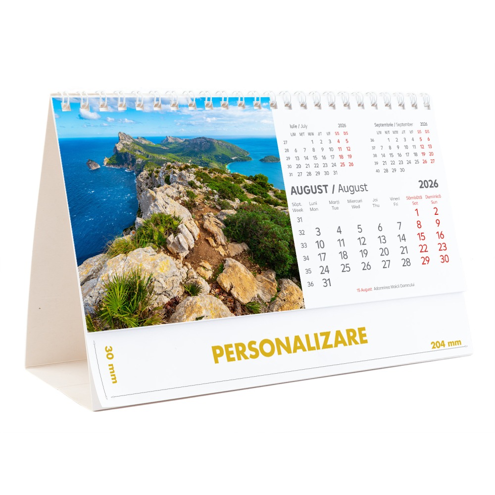 Calendar de birou Peisaje, 12 file, CD [17]