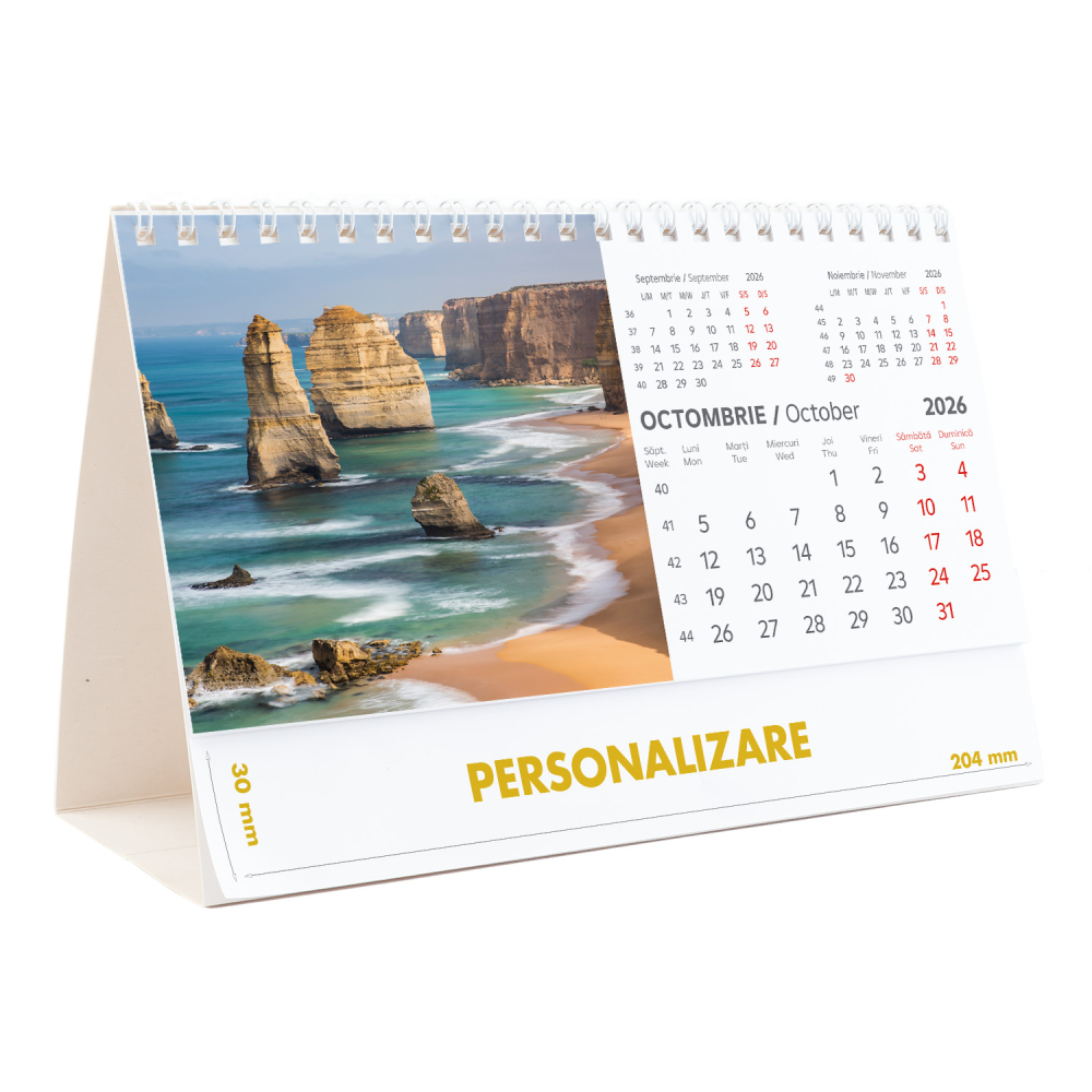 Calendar de birou Peisaje, 12 file, CD [21]
