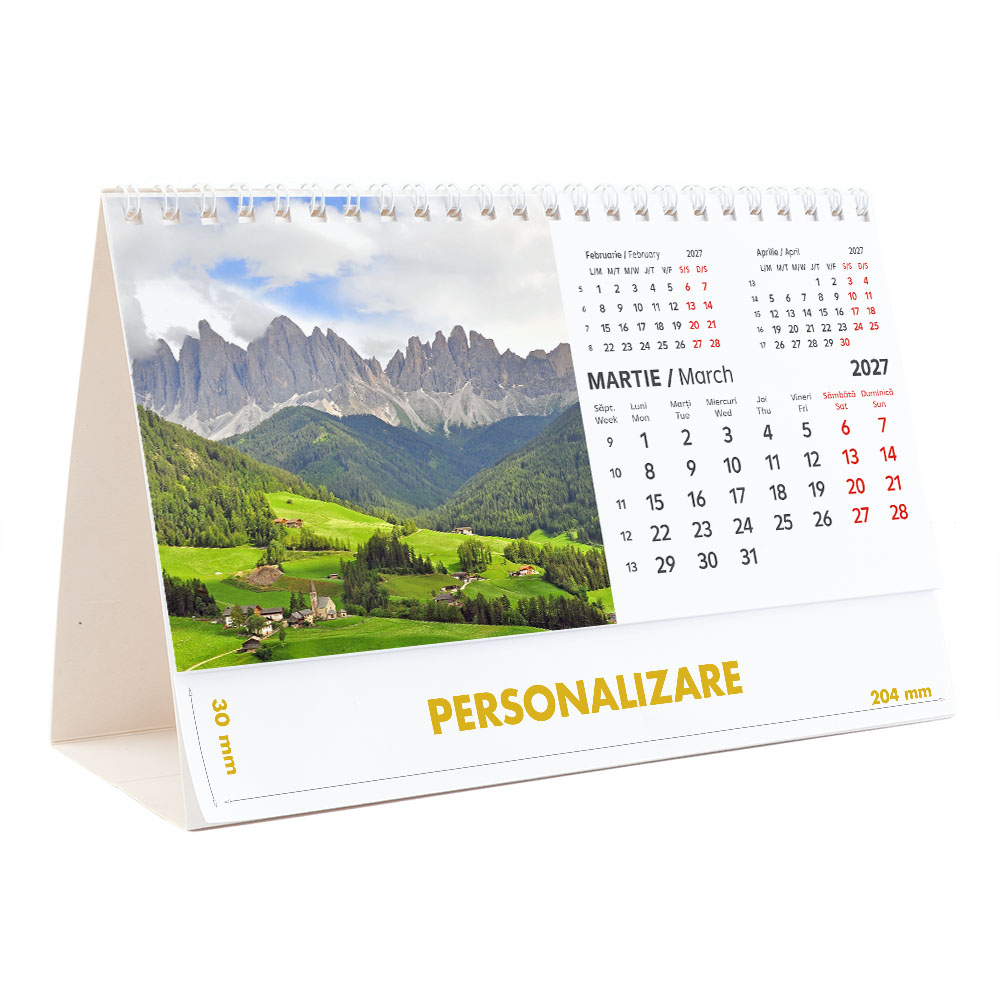 Calendar de birou Peisaje, 12 file, CD [7]