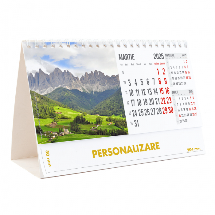 Calendar de birou Peisaje, 12 file, CD [7]