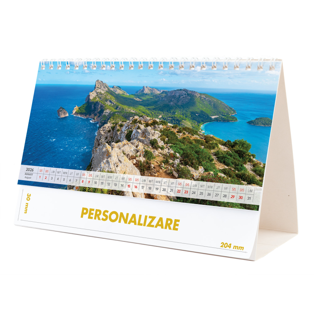 Calendar de birou Peisaje, 12 file, CD [16]