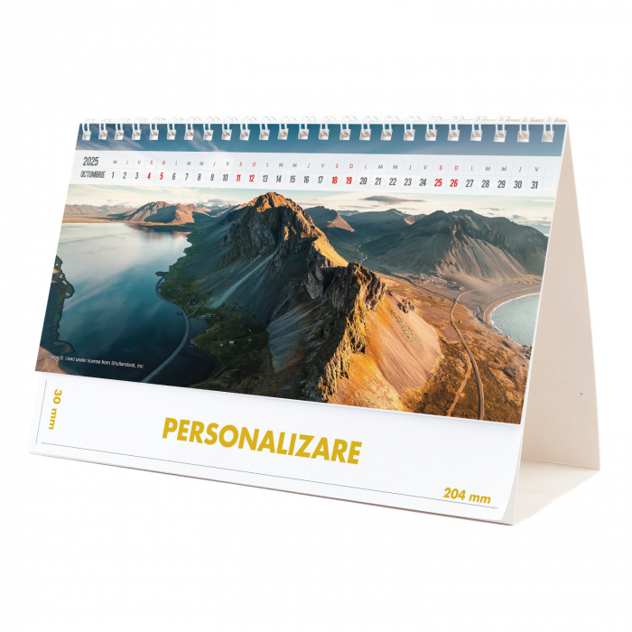 Calendar de birou Peisaje, 12 file, CD [20]
