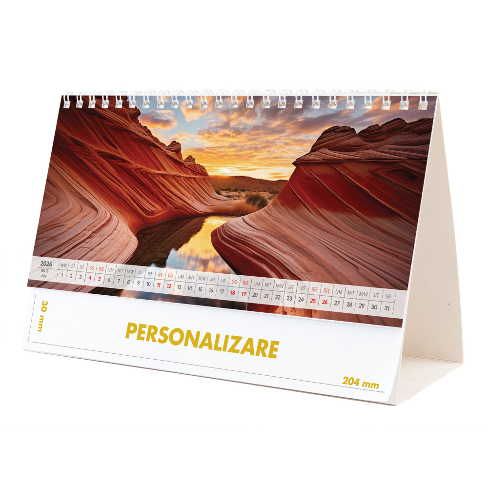 Calendar de birou Peisaje, 12 file, CD [14]