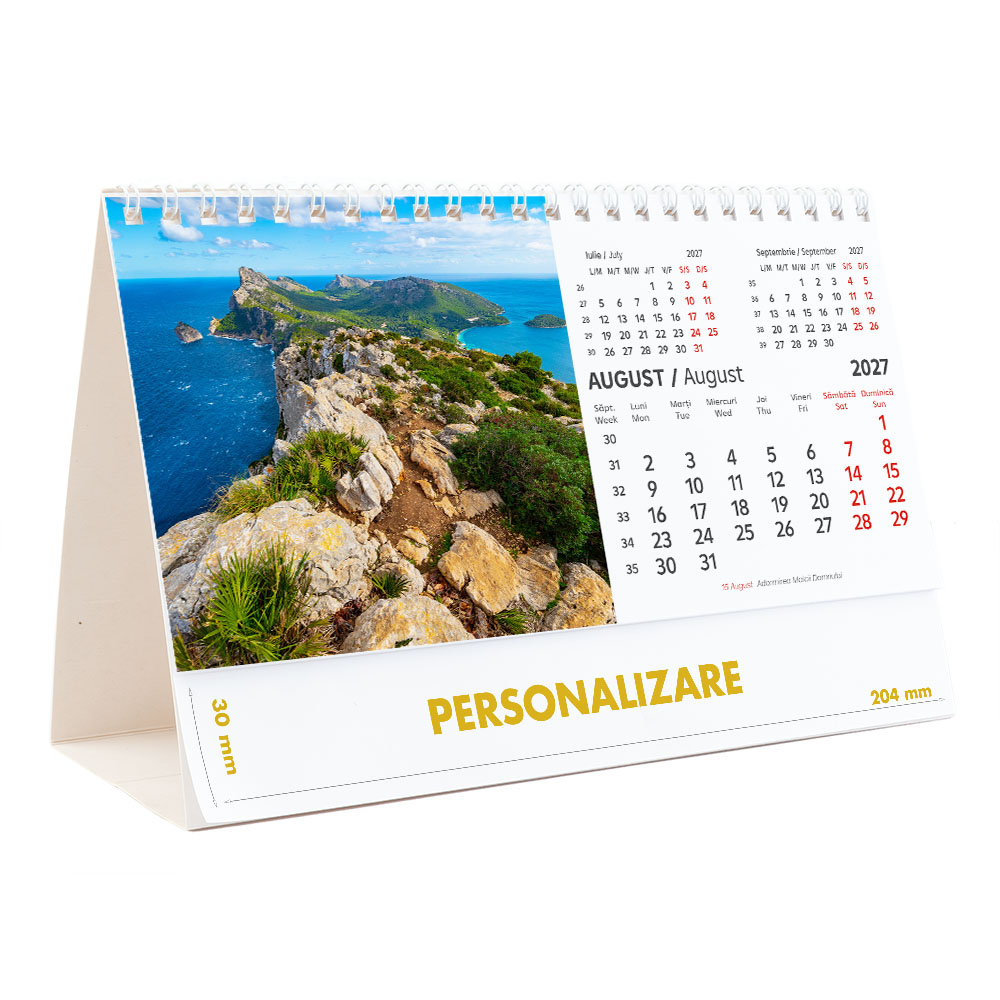 Calendar de birou Peisaje, 12 file, CD [17]