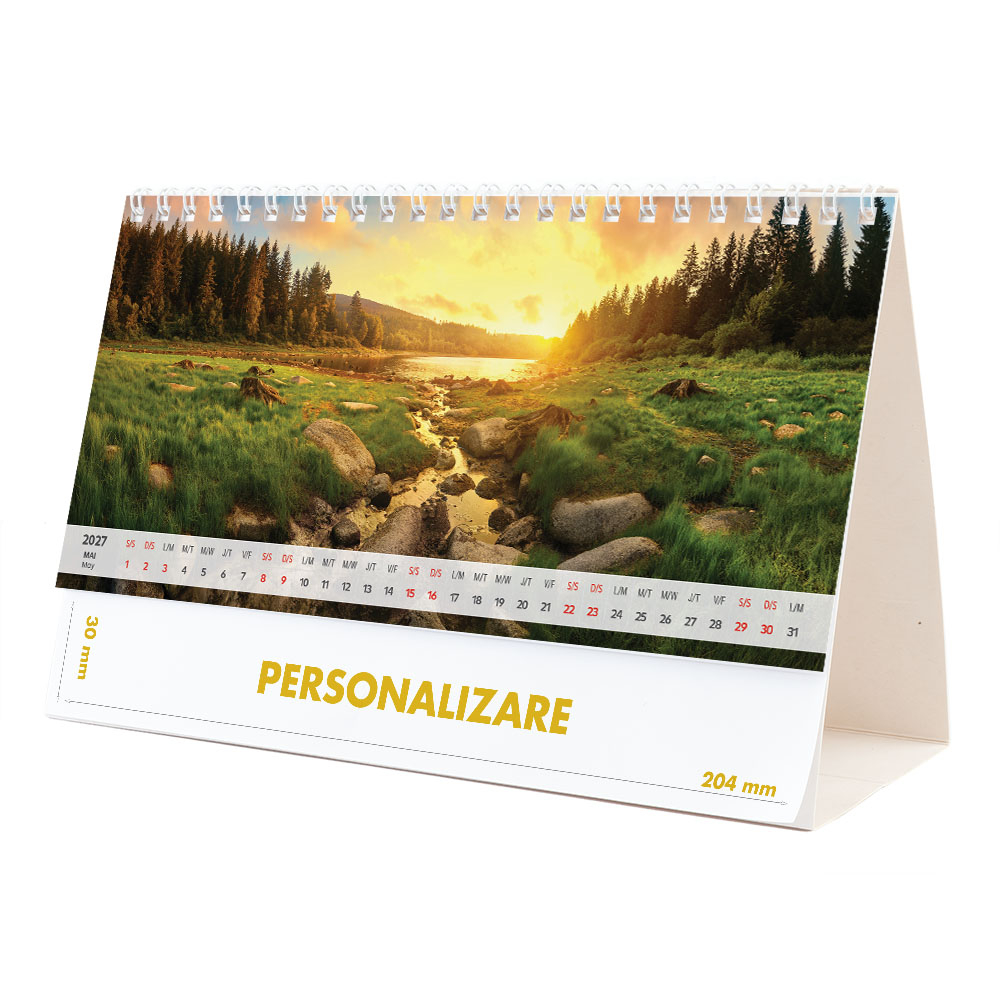 Calendar de birou Peisaje, 12 file, CD [10]