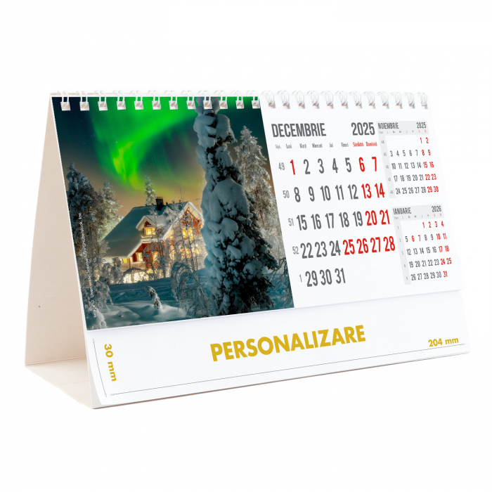Calendar de birou Peisaje, 12 file, CD [25]