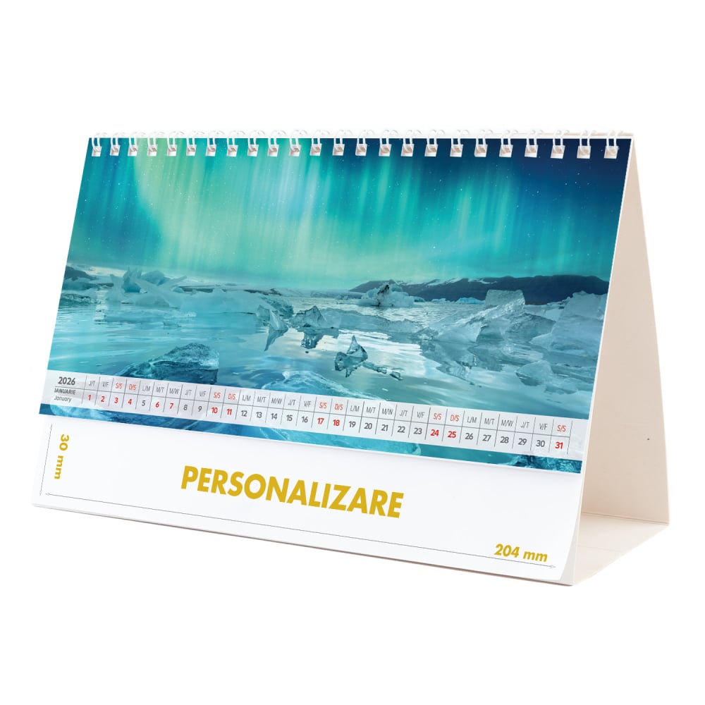 Calendar de birou Peisaje, 12 file, CD [2]