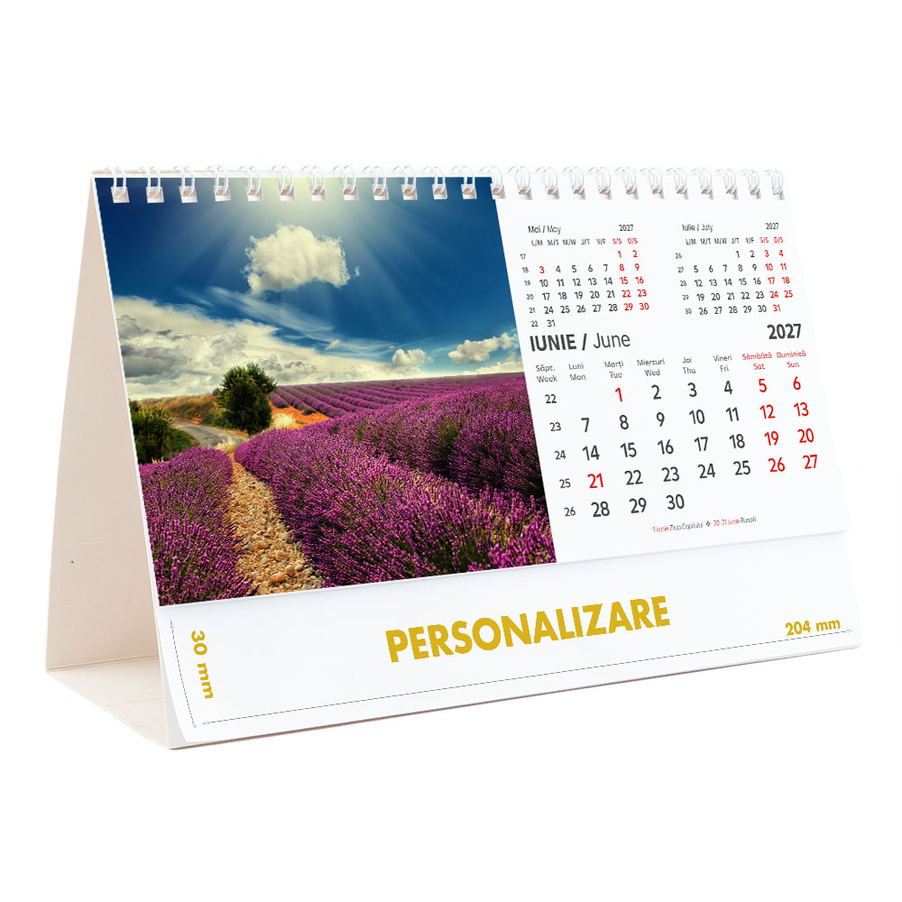 Calendar de birou Peisaje, 12 file, CD [13]