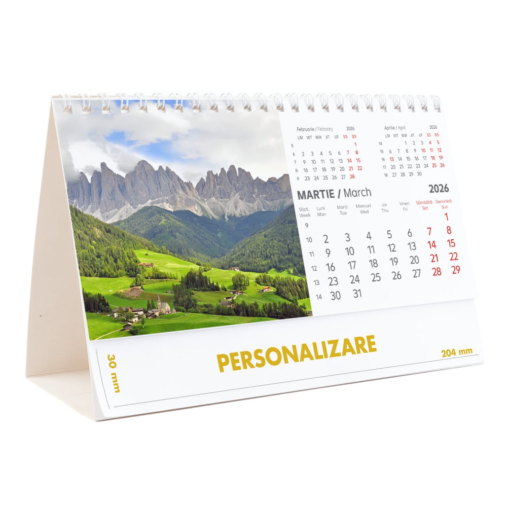 Calendar de birou Peisaje, 12 file, CD [7]