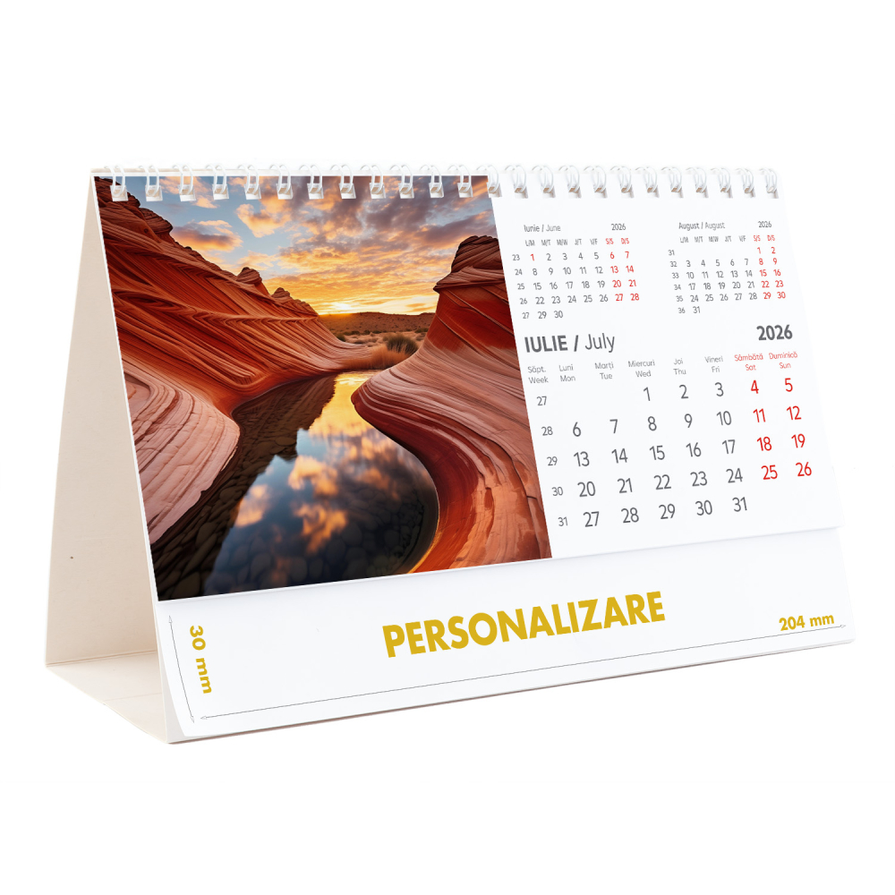 Calendar de birou Peisaje, 12 file, CD [15]