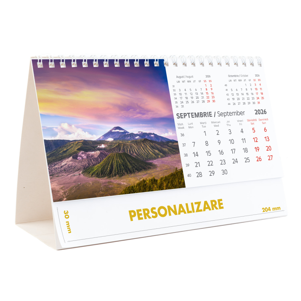Calendar de birou Peisaje, 12 file, CD [19]