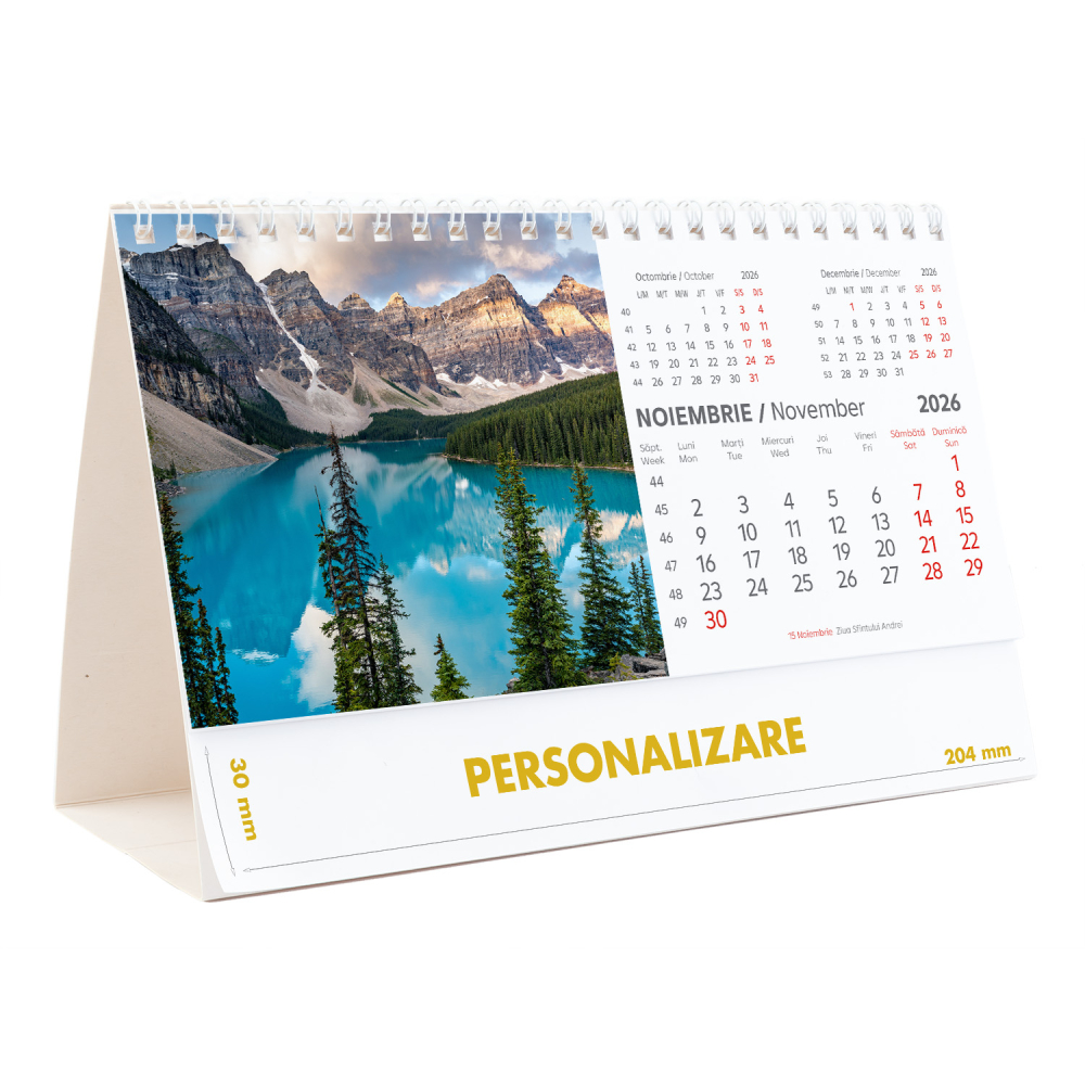 Calendar de birou Peisaje, 12 file, CD [23]