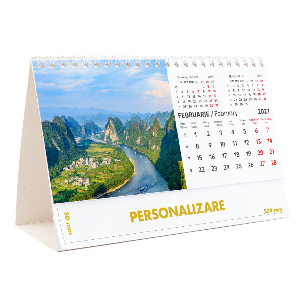 Calendar de birou Peisaje, 12 file, CD [5]