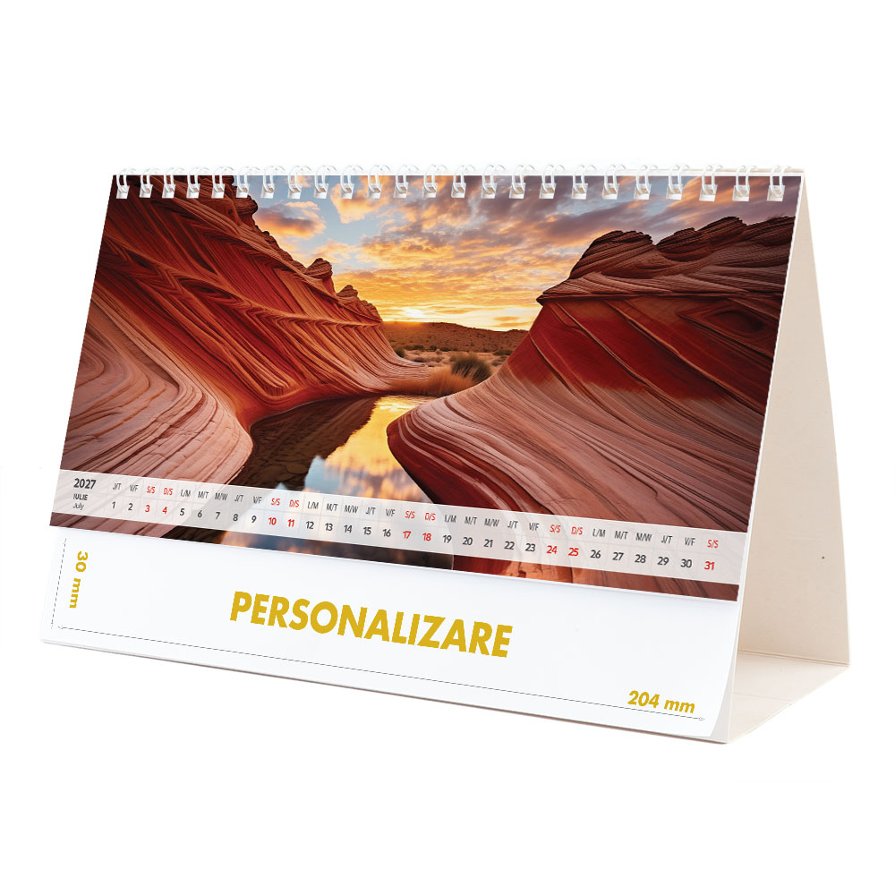Calendar de birou Peisaje, 12 file, CD [14]