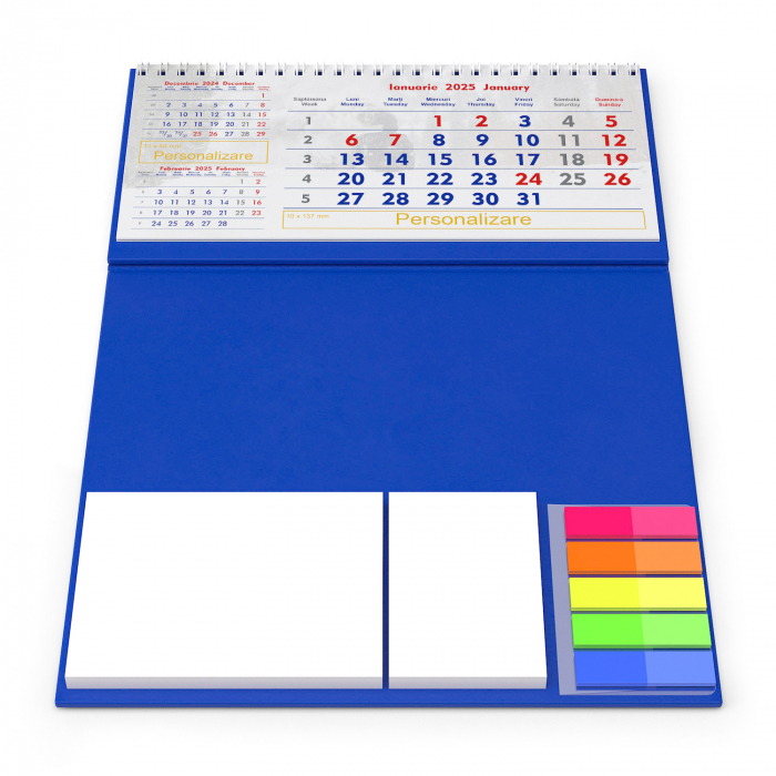 Calendar de birou personalizat, notite, Triptic [4]