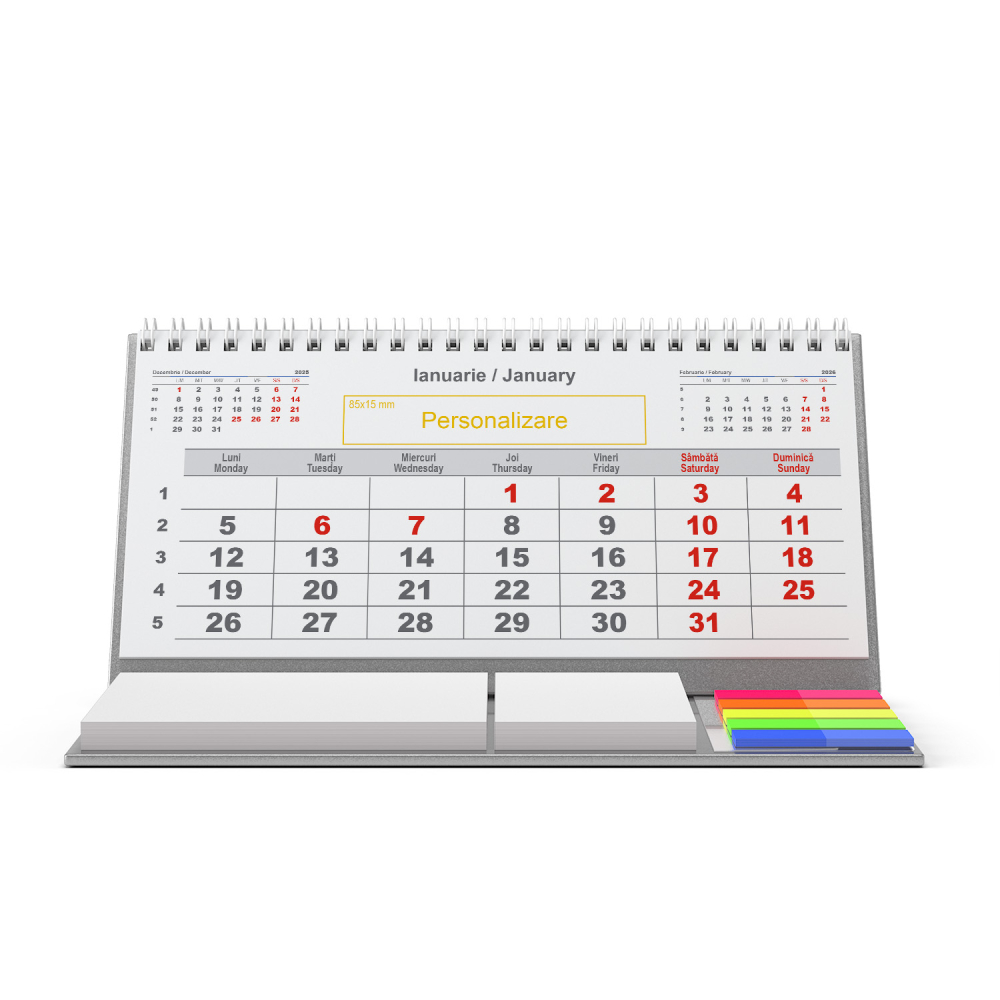 Calendar de birou personalizat, notite, Clasic 1 [3]