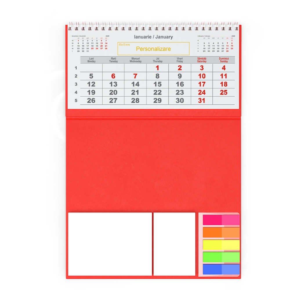Calendar de birou personalizat, notite, Clasic 1 [5]