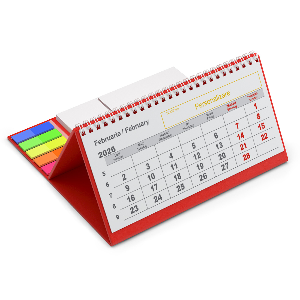 Calendar de birou personalizat, notite, Clasic 1 [6]