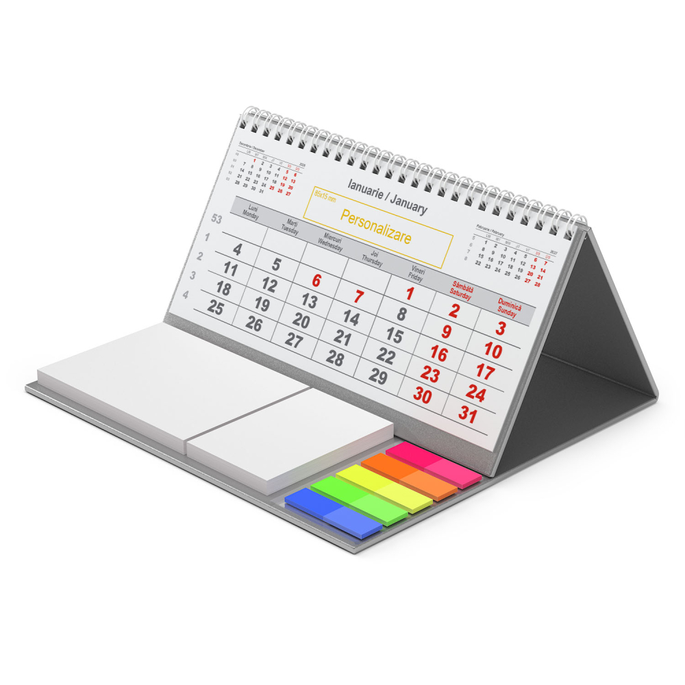 Calendar de birou personalizat, notite, Clasic 1 [2]