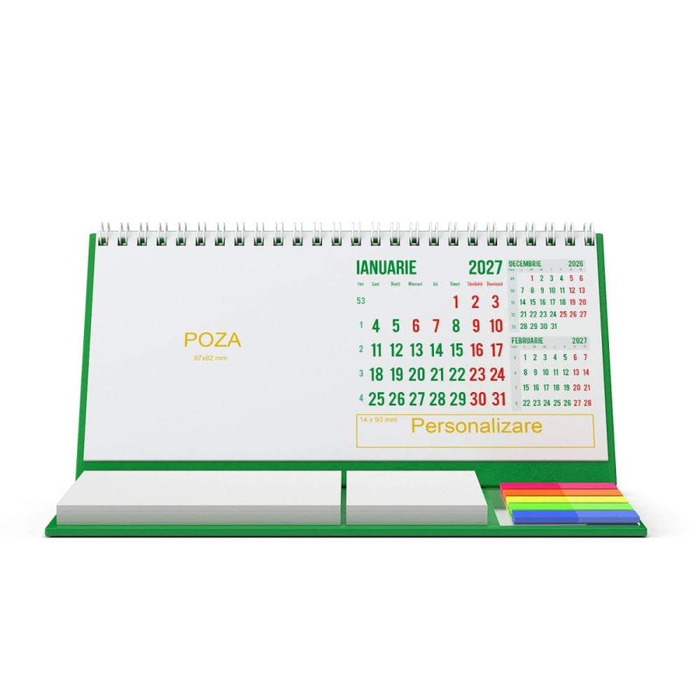 Calendar de birou personalizat, notite, Clasic2 [3]