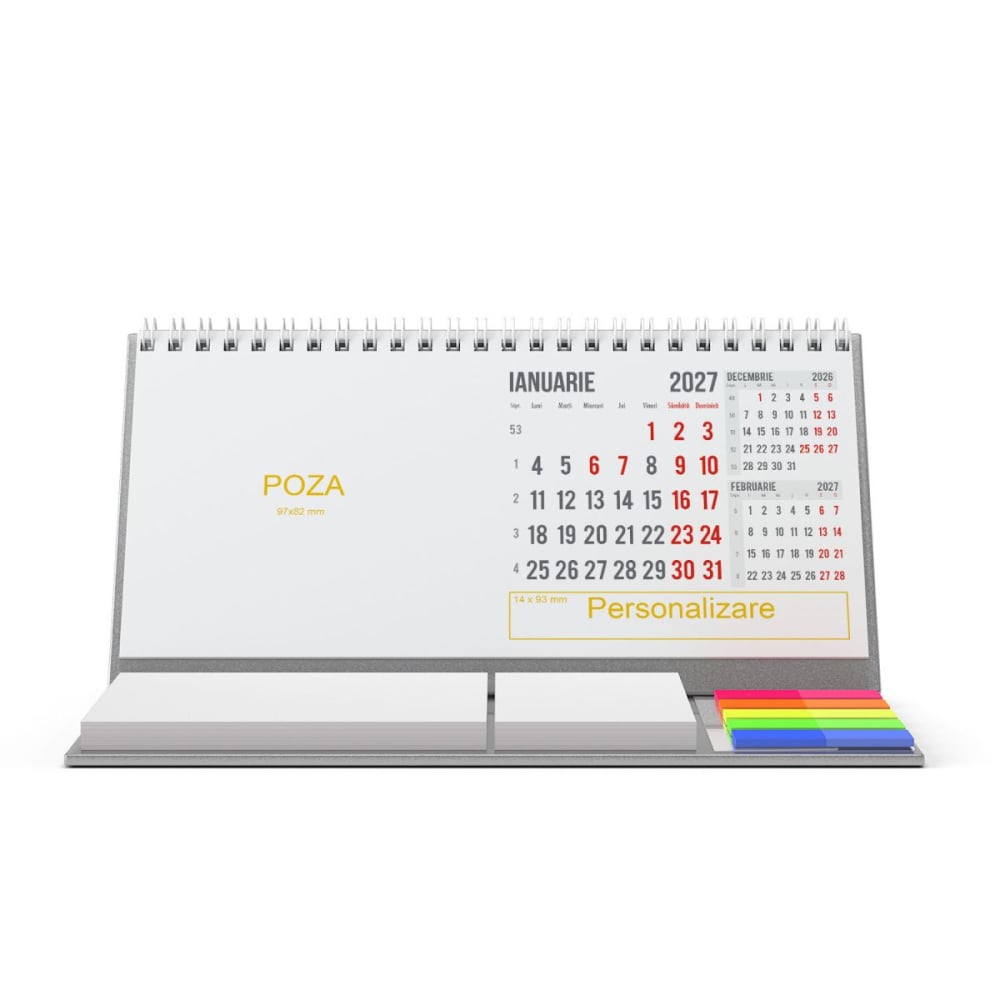 Calendar de birou personalizat, notite, Clasic2 [2]
