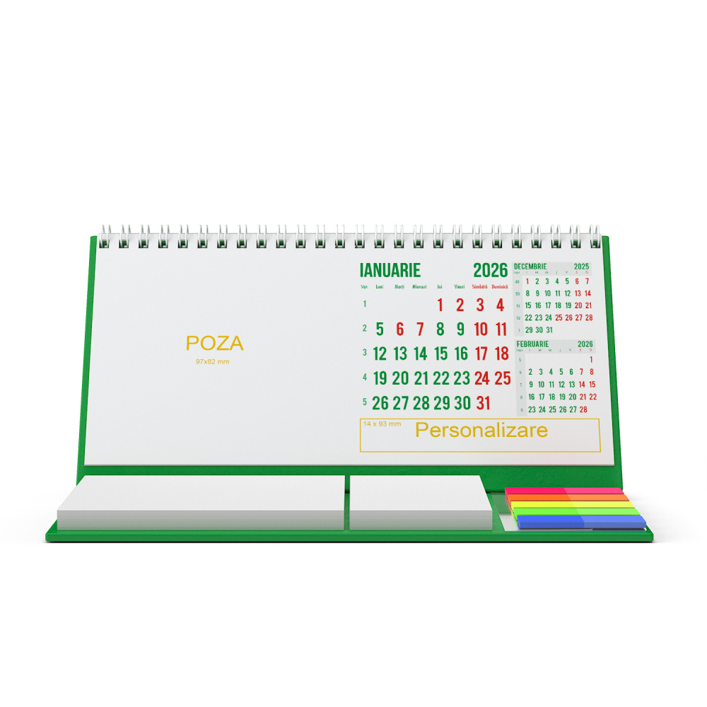 Calendar de birou personalizat, notite, Clasic2 [4]