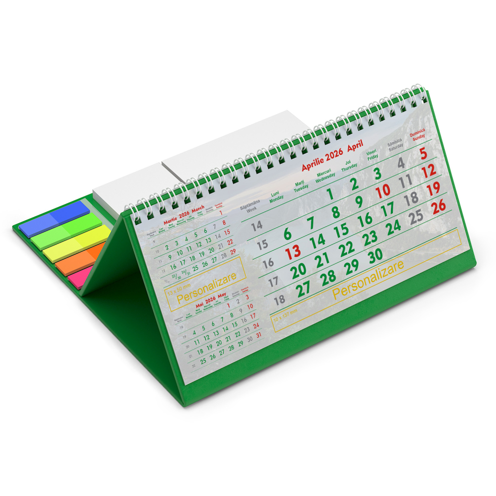 Calendar de birou personalizat, notite, Europa [7]